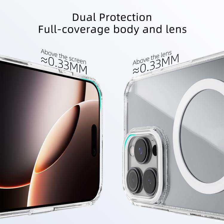 ABEEL MagSafe Magnetic Color Ring Anti-scratch Transparent Phone Case, For iPhone 13 Pro Max, For...