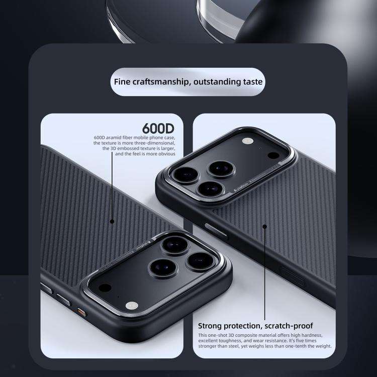Carbon Fiber Kevlar MagSafe Magnetic Phone Case, For iPhone 17 Pro Max, For iPhone 17 Pro, For iP...