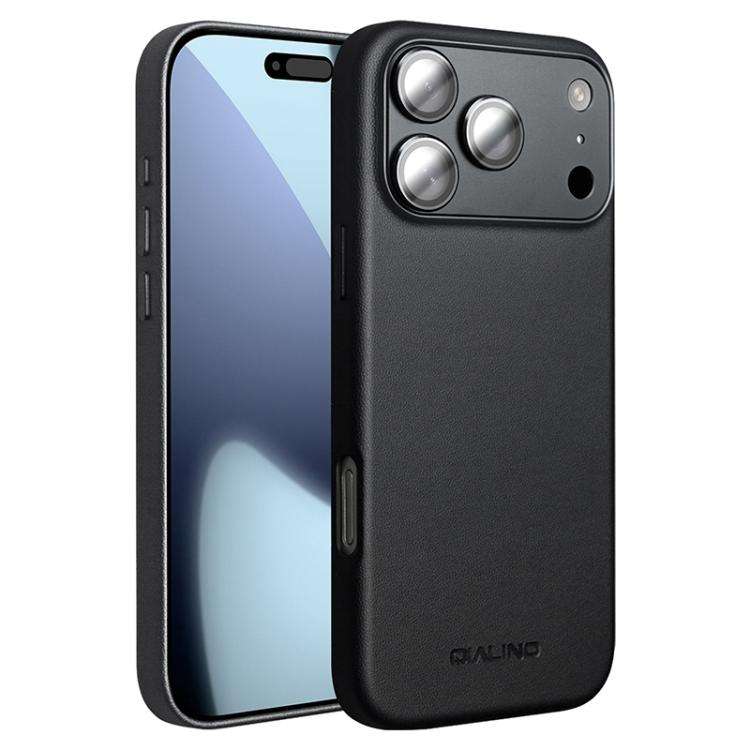 QIALINO Technology Leather MagSafe Phone Case, For iPhone 17 Pro Max, For iPhone 17 Pro, For iPho...