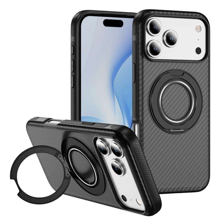 Carbon Fiber Gear Holder C Type MagSafe Phone Case, For iPhone 18 Pro / 17 Pro, For iPhone 18 Pro...