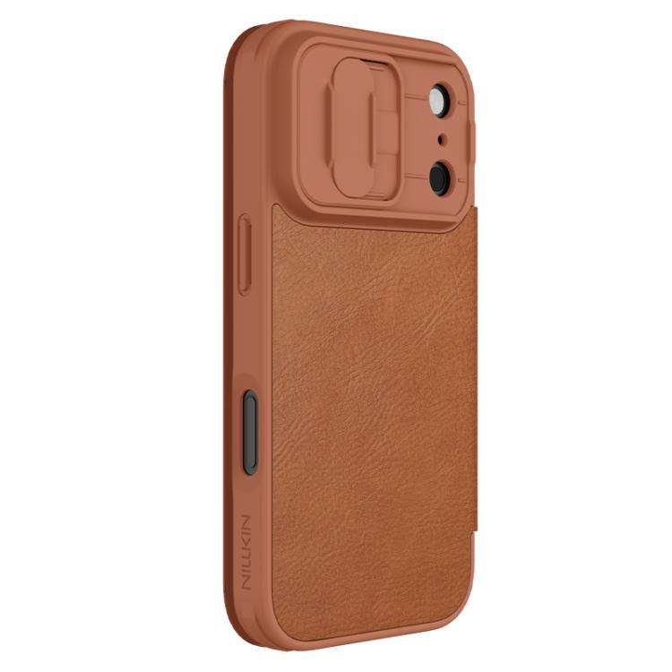 NILLKIN QIN Series Pro Sliding Camera Cover Design Leather Phone Case, For iPhone 17 Pro, For iPh...