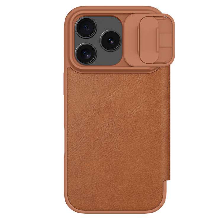 NILLKIN QIN Series Pro Sliding Camera Cover Design Leather Phone Case, For iPhone 17 Pro, For iPh...