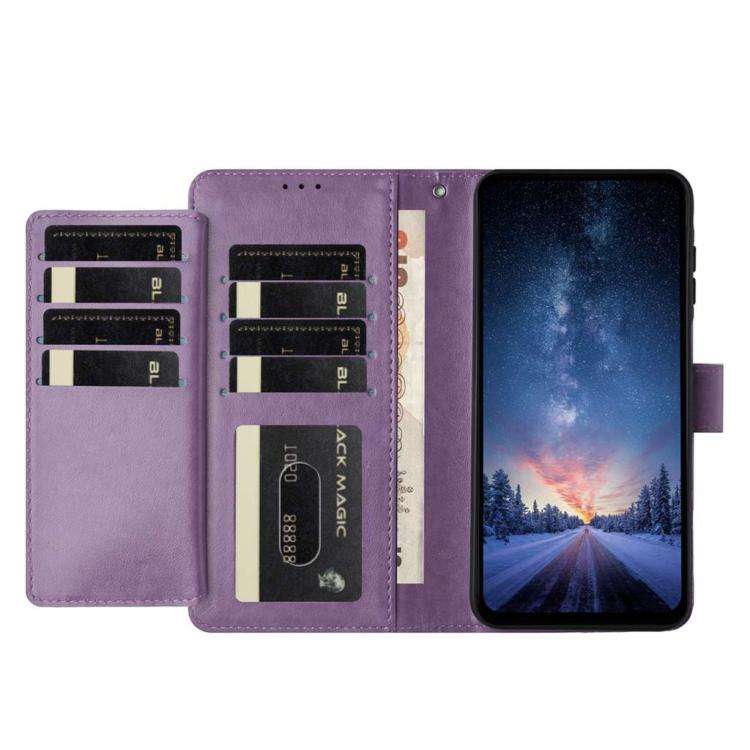 Lambskin 8-card Slot Leather Phone Case, For iPhone 18 Pro / 17 Pro, For iPhone 18 Pro Max / 17 P...