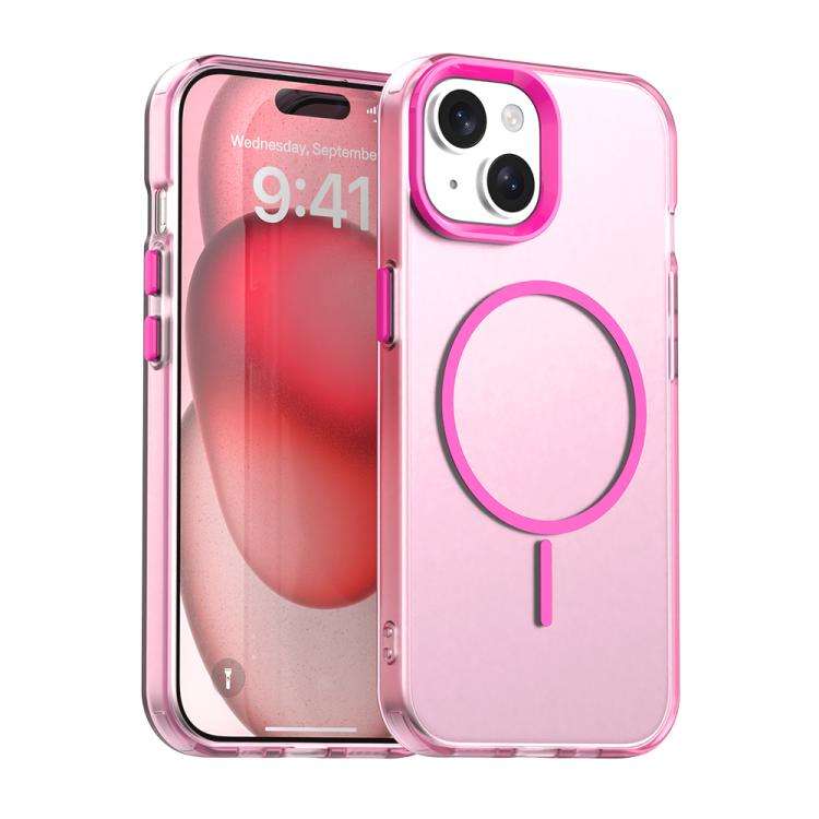 Candy Fine Circle Magsafe PC Hybrid TPU Phone Case, For iPhone 15 Pro, For iPhone 15 Plus, For iP...