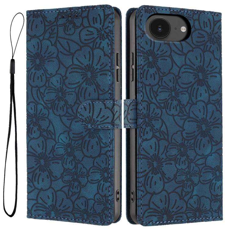 Cherry Blossoms Embossed Leather Phone Case, For iPhone 18 Pro, For iPhone 18 Pro Max, For iPhone...
