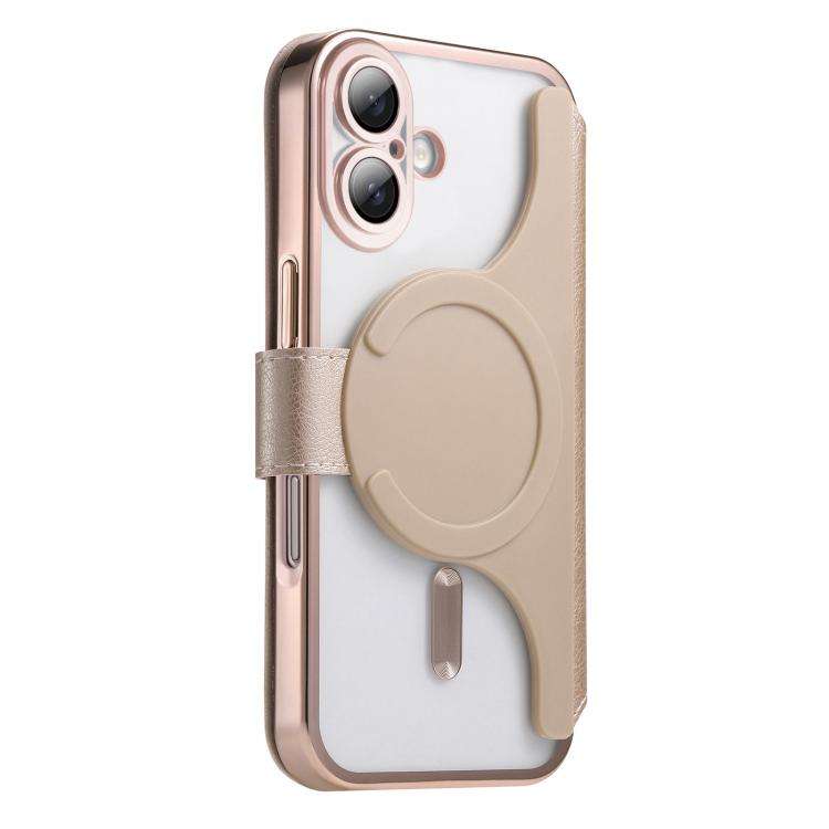 Splitable Electroplated MagSafe RFID Anti-theft Leather Phone Case with Lens Film, For iPhone 18 ...