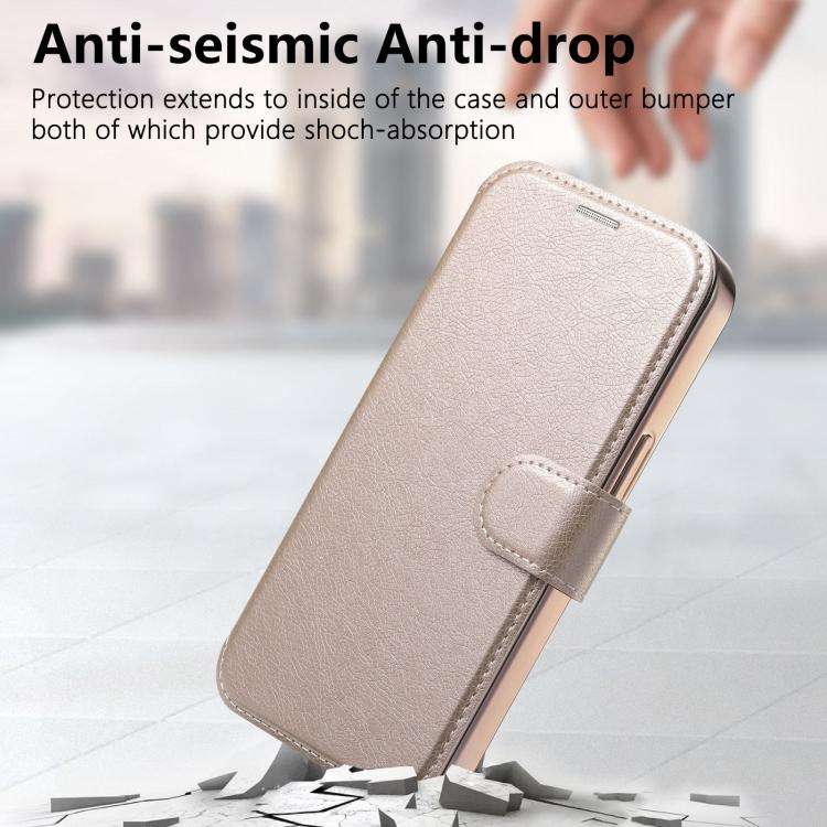 Splitable Electroplated MagSafe RFID Anti-theft Leather Phone Case with Lens Film, For iPhone 18 ...
