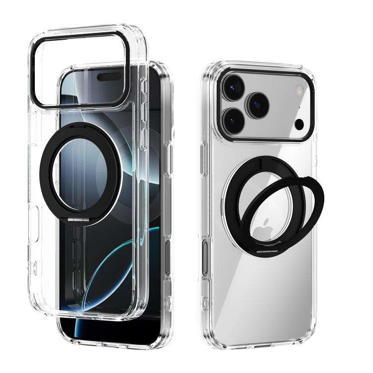 ABEEL MagSafe Q-LUCK Pivot Bracket Transparent Phone Case, For iPhone 18 Pro / 17 Pro, For iPhone...
