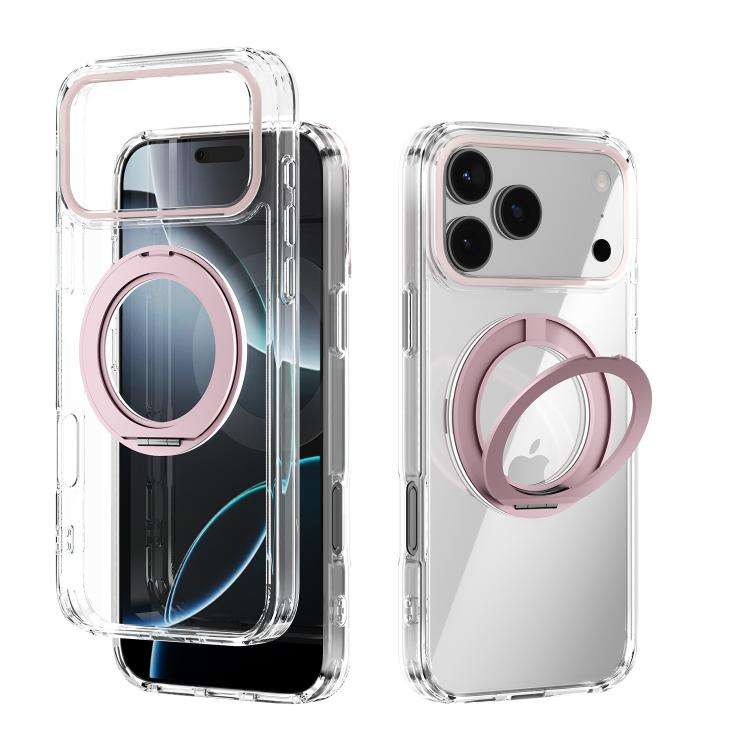 ABEEL MagSafe Q-LUCK Pivot Bracket Transparent Phone Case, For iPhone 18 Pro / 17 Pro, For iPhone...
