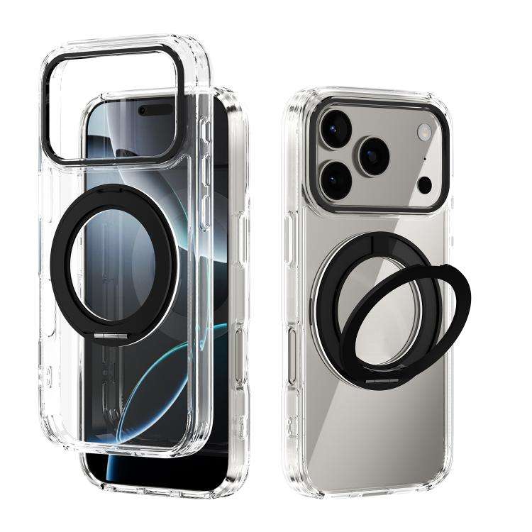ABEEL MagSafe Q-LUCK Pivot Bracket Transparent Phone Case, For iPhone 18 Pro / 17 Pro, For iPhone...