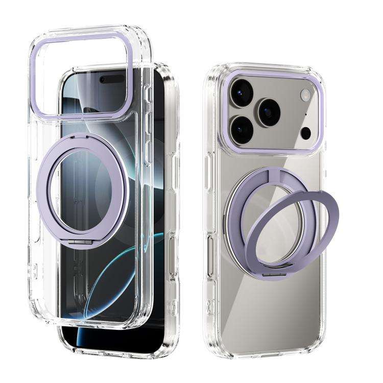 ABEEL MagSafe Q-LUCK Pivot Bracket Transparent Phone Case, For iPhone 18 Pro / 17 Pro, For iPhone...