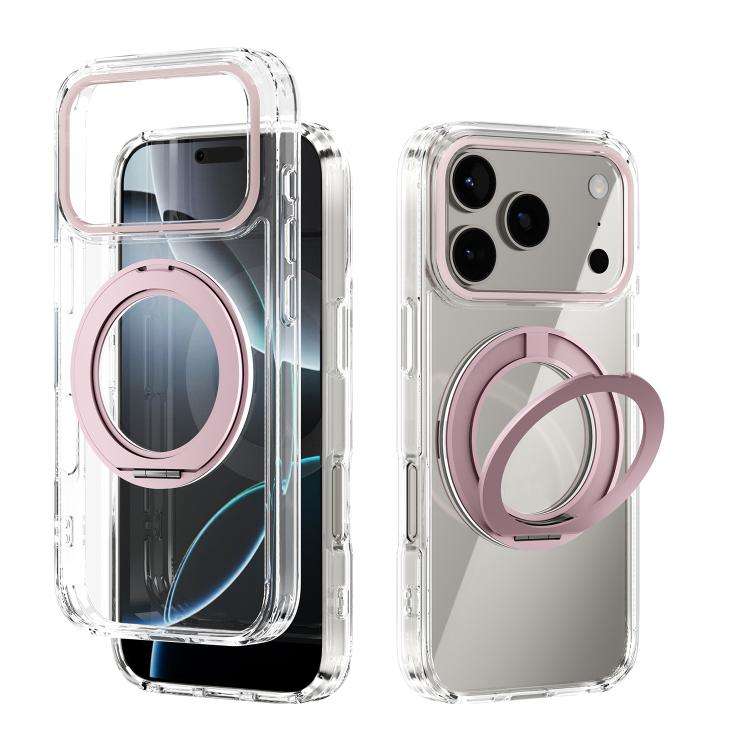ABEEL MagSafe Q-LUCK Pivot Bracket Transparent Phone Case, For iPhone 18 Pro / 17 Pro, For iPhone...