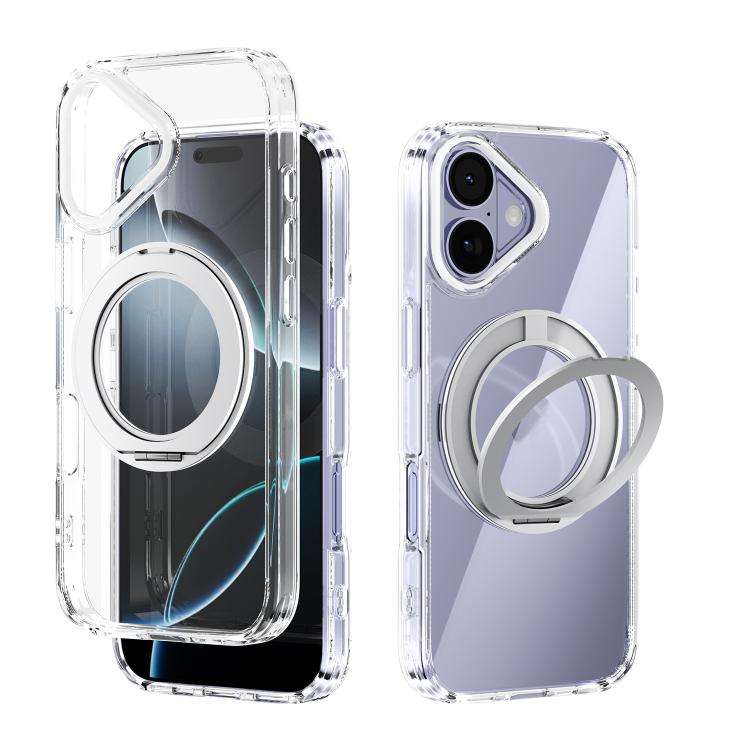ABEEL MagSafe Q-LUCK Pivot Bracket Transparent Phone Case, For iPhone 18 Pro / 17 Pro, For iPhone...