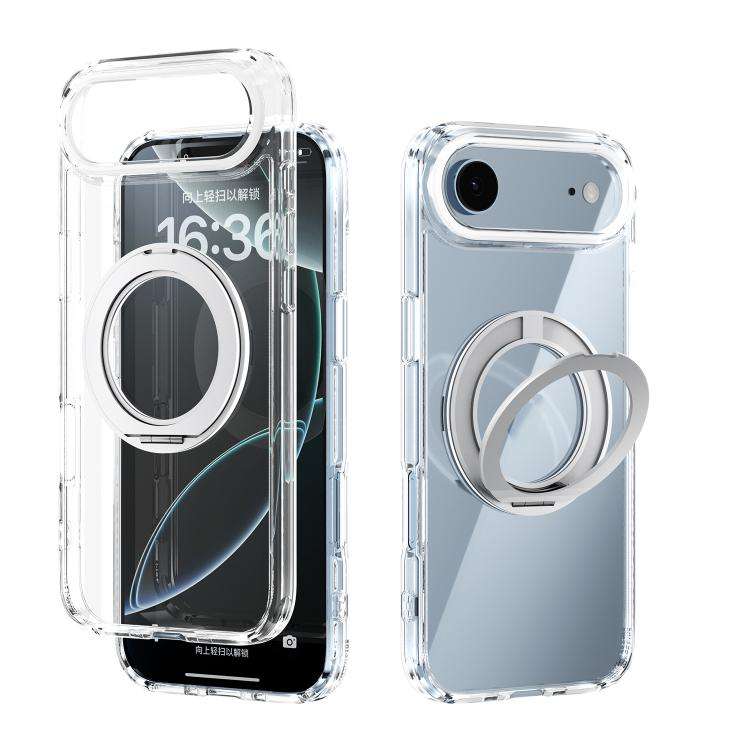 ABEEL MagSafe Q-LUCK Pivot Bracket Transparent Phone Case, For iPhone 18 Pro / 17 Pro, For iPhone...