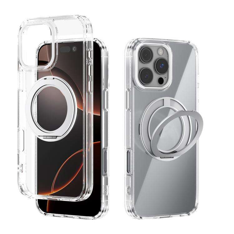 ABEEL MagSafe Q-LUCK Pivot Bracket Transparent Phone Case, For iPhone 18 Pro / 17 Pro, For iPhone...