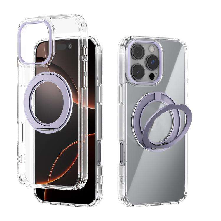 ABEEL MagSafe Q-LUCK Pivot Bracket Transparent Phone Case, For iPhone 18 Pro / 17 Pro, For iPhone...