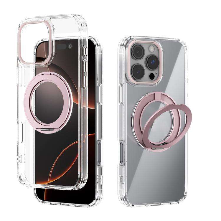 ABEEL MagSafe Q-LUCK Pivot Bracket Transparent Phone Case, For iPhone 18 Pro / 17 Pro, For iPhone...