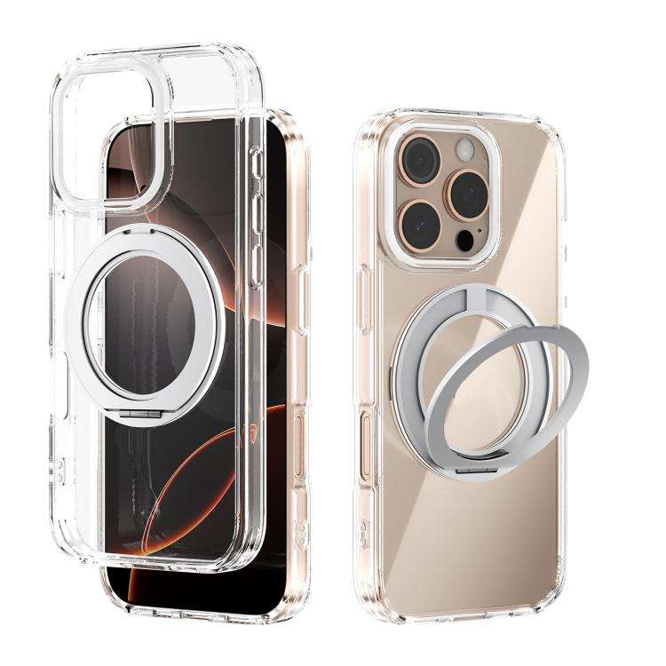 ABEEL MagSafe Q-LUCK Pivot Bracket Transparent Phone Case, For iPhone 18 Pro / 17 Pro, For iPhone...