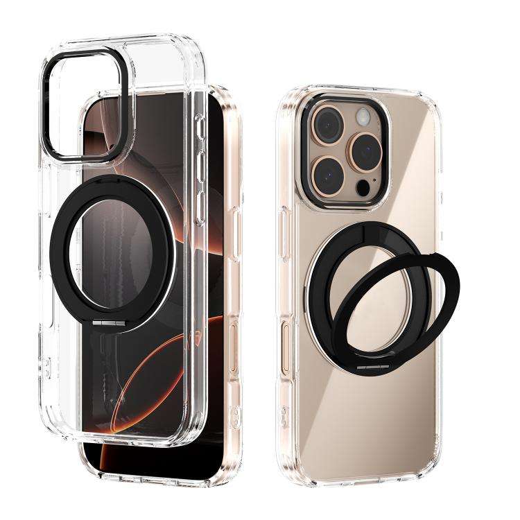 ABEEL MagSafe Q-LUCK Pivot Bracket Transparent Phone Case, For iPhone 18 Pro / 17 Pro, For iPhone...