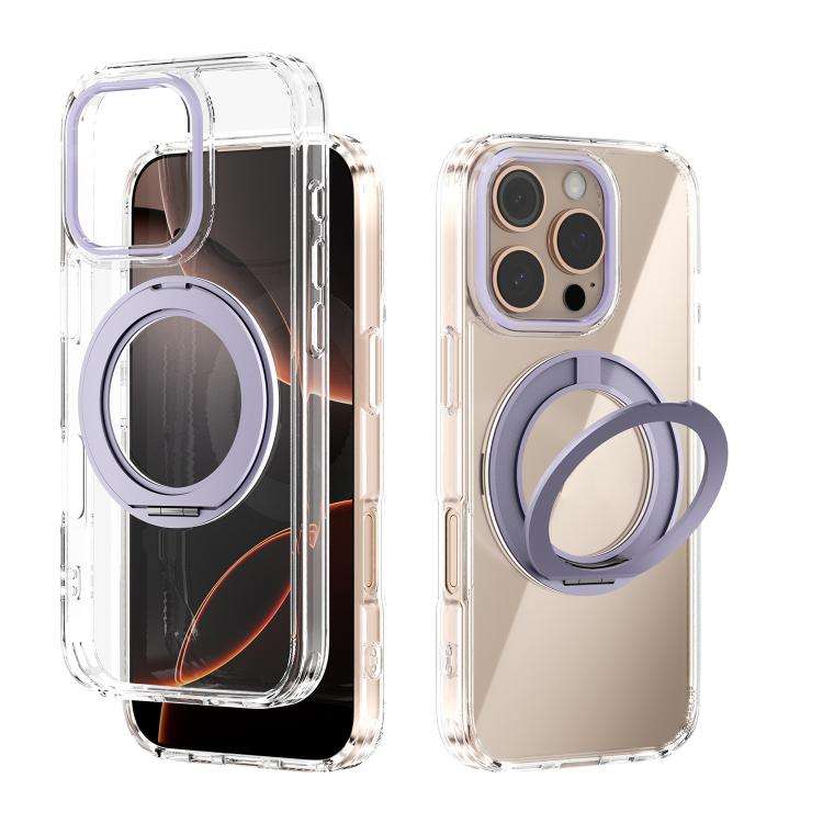 ABEEL MagSafe Q-LUCK Pivot Bracket Transparent Phone Case, For iPhone 18 Pro / 17 Pro, For iPhone...