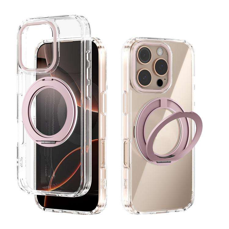 ABEEL MagSafe Q-LUCK Pivot Bracket Transparent Phone Case, For iPhone 18 Pro / 17 Pro, For iPhone...