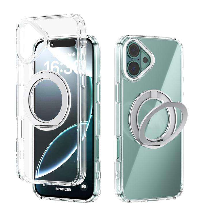 ABEEL MagSafe Q-LUCK Pivot Bracket Transparent Phone Case, For iPhone 18 Pro / 17 Pro, For iPhone...