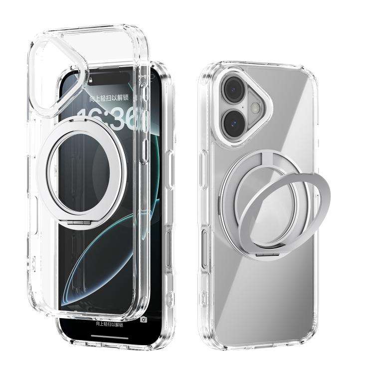 ABEEL MagSafe Q-LUCK Pivot Bracket Transparent Phone Case, For iPhone 18 Pro / 17 Pro, For iPhone...