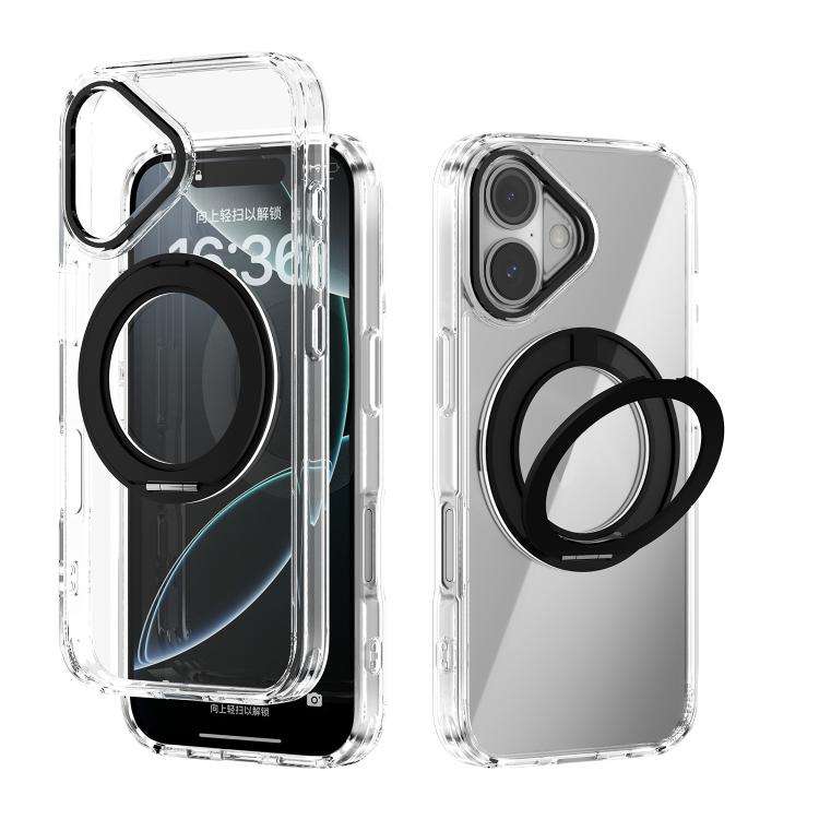 ABEEL MagSafe Q-LUCK Pivot Bracket Transparent Phone Case, For iPhone 18 Pro / 17 Pro, For iPhone...