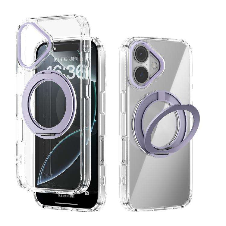 ABEEL MagSafe Q-LUCK Pivot Bracket Transparent Phone Case, For iPhone 18 Pro / 17 Pro, For iPhone...