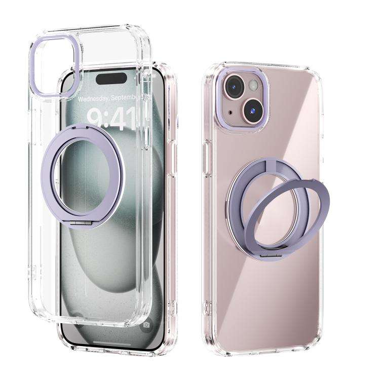 ABEEL MagSafe Q-LUCK Pivot Bracket Transparent Phone Case, For iPhone 15 Pro Max, For iPhone 15 P...