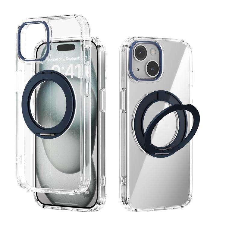 ABEEL MagSafe Q-LUCK Pivot Bracket Transparent Phone Case, For iPhone 15 Pro Max, For iPhone 15 P...