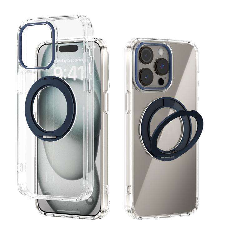 ABEEL MagSafe Q-LUCK Pivot Bracket Transparent Phone Case, For iPhone 15 Pro Max, For iPhone 15 P...