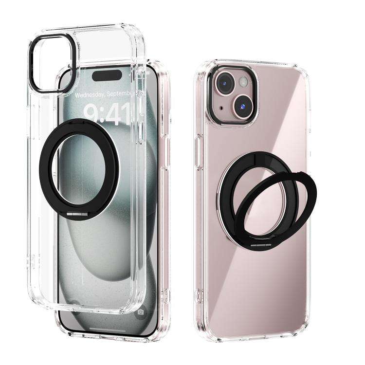 ABEEL MagSafe Q-LUCK Pivot Bracket Transparent Phone Case, For iPhone 15 Pro Max, For iPhone 15 P...