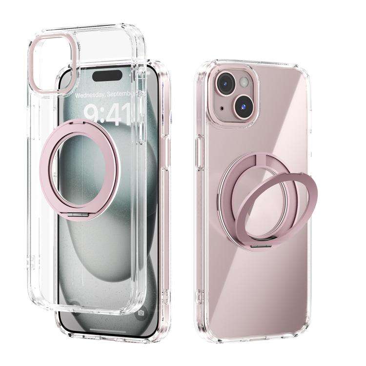 ABEEL MagSafe Q-LUCK Pivot Bracket Transparent Phone Case, For iPhone 15 Pro Max, For iPhone 15 P...