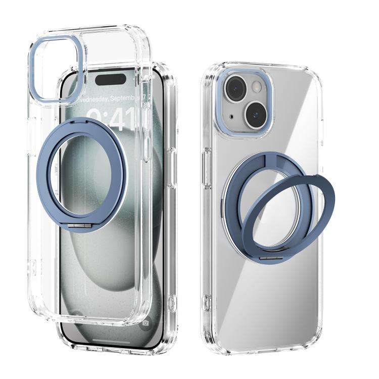 ABEEL MagSafe Q-LUCK Pivot Bracket Transparent Phone Case, For iPhone 15 Pro Max, For iPhone 15 P...
