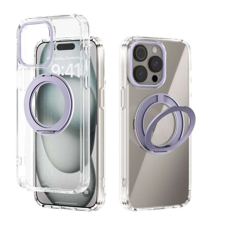 ABEEL MagSafe Q-LUCK Pivot Bracket Transparent Phone Case, For iPhone 13 Pro Max, For iPhone 13 P...