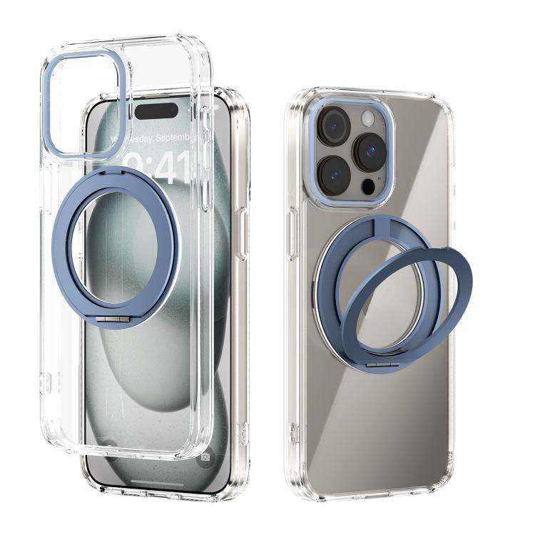 ABEEL MagSafe Q-LUCK Pivot Bracket Transparent Phone Case, For iPhone 13 Pro Max, For iPhone 13 P...