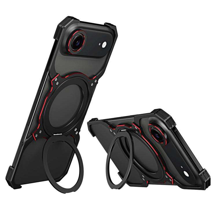 Mechanical Arm Borderless MagSafe Holder Metal Phone Case, For iPhone Air