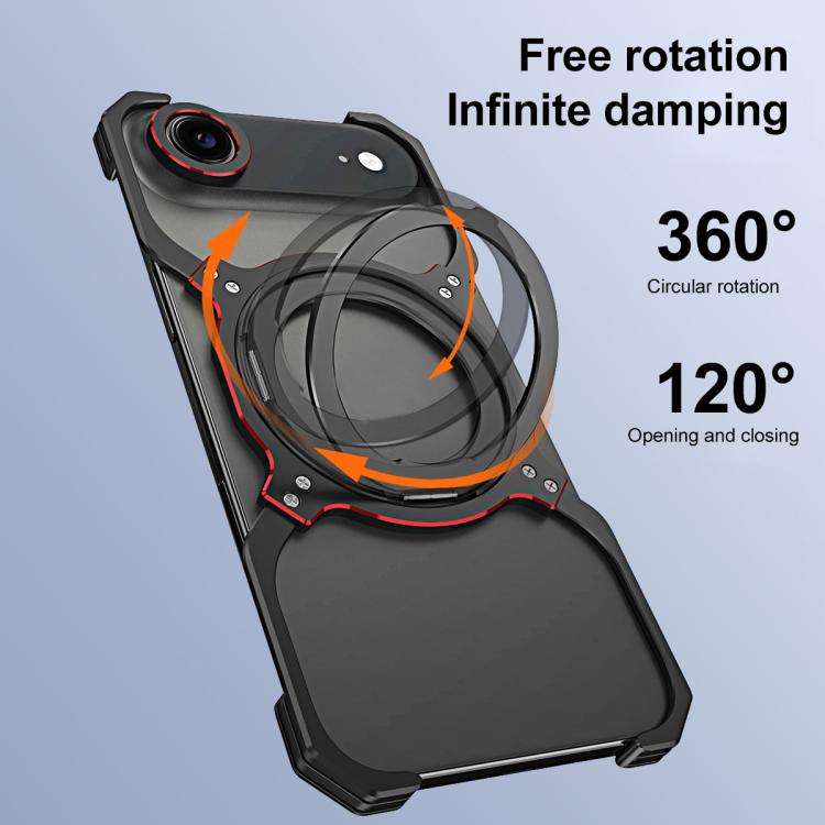 Mechanical Arm Borderless MagSafe Holder Metal Phone Case, For iPhone Air