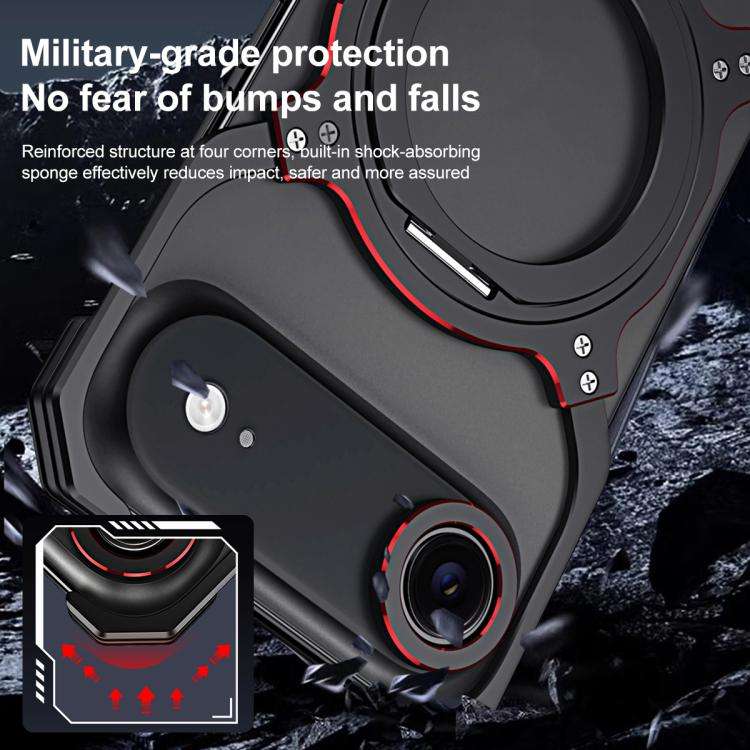 Mechanical Arm Borderless MagSafe Holder Metal Phone Case, For iPhone Air