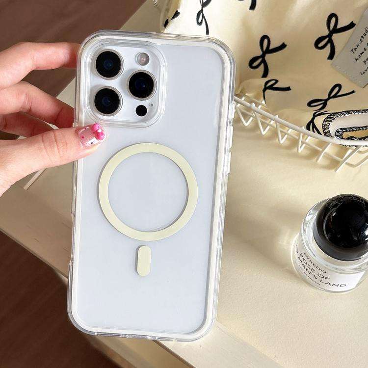 Large Hole Camera Macaron Transparency MagSafe Phone Case, For iPhone 13 Pro Max, For iPhone 13 P...