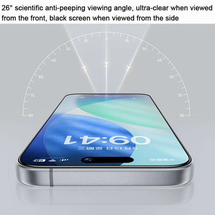 Benks Zero Curve Edge Privacy Tempered Screen Protector, For iPhone 17 Pro Max, For iPhone 17, Fo...