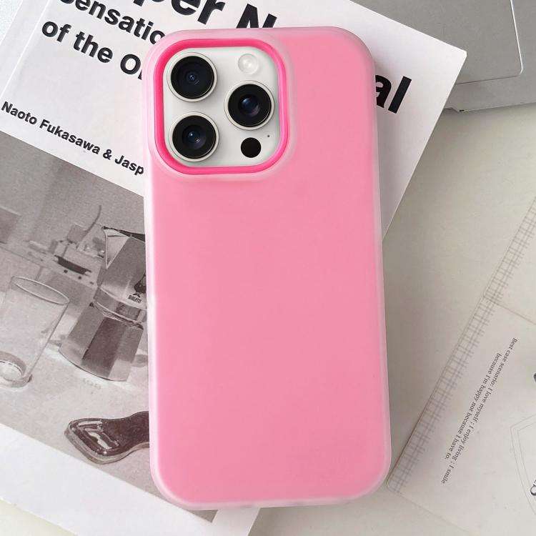 Jelly Color Matte Feel PC Hybrid TPU Phone Case, For iPhone 15 Pro Max, For iPhone 15 Pro, For iP...