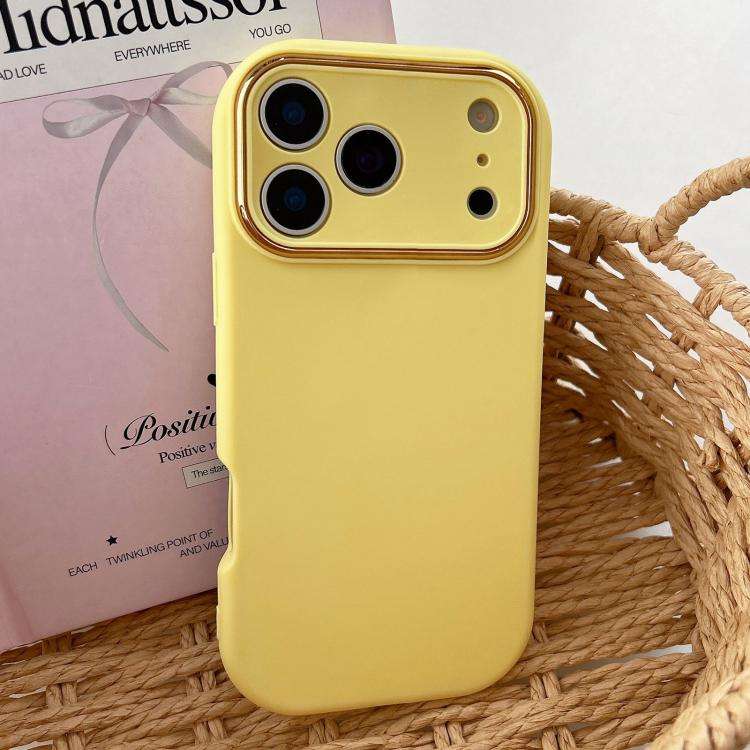 Fat Dun Solid Color Metal Photo Frame TPU Phone Case, For iPhone 17 Pro Max, For iPhone 17 Pro, F...