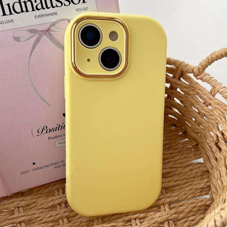 Fat Dun Solid Color Metal Photo Frame TPU Phone Case, For iPhone 14 Plus, For iPhone 14, For iPho...
