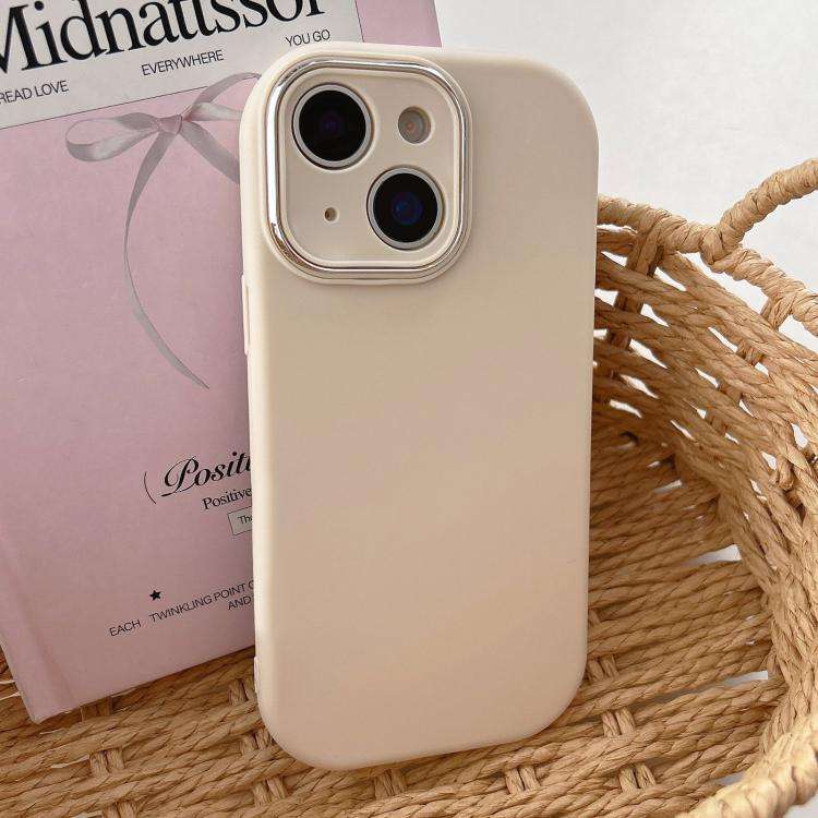 Fat Dun Solid Color Metal Photo Frame TPU Phone Case, For iPhone 14 Plus, For iPhone 14, For iPho...