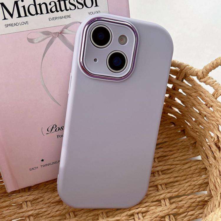 Fat Dun Solid Color Metal Photo Frame TPU Phone Case, For iPhone 14 Plus, For iPhone 14, For iPho...
