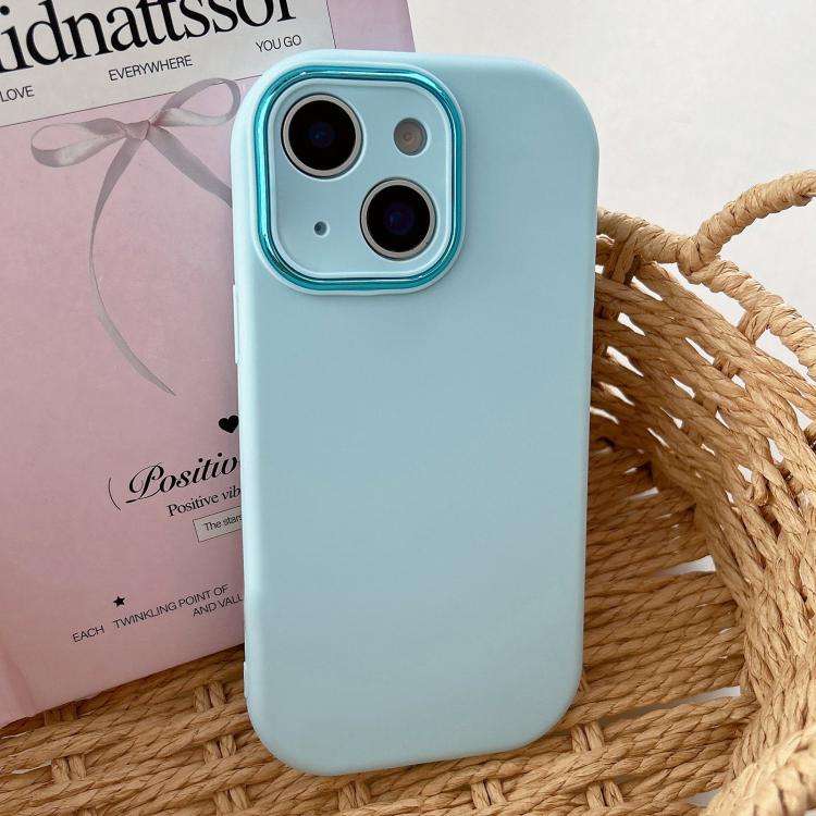 Fat Dun Solid Color Metal Photo Frame TPU Phone Case, For iPhone 14 Plus, For iPhone 14, For iPho...