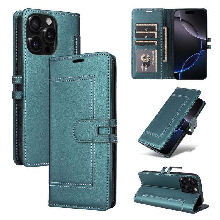 Stitched Magnetic Buckle Leather Phone Case, For iPhone 17e / 16e, For iPhone 17 Pro Max, For iPh...