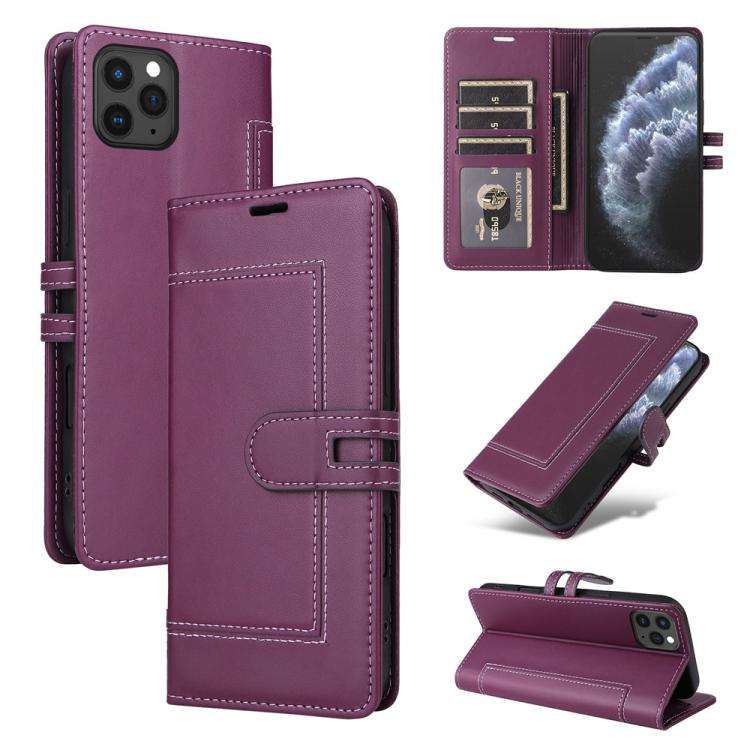 Stitched Magnetic Buckle Leather Phone Case, For iPhone 17e / 16e, For iPhone 17 Pro Max, For iPh...